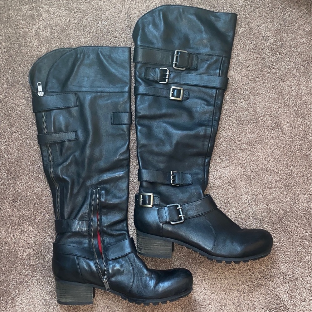 Bacio 61 black leather boots